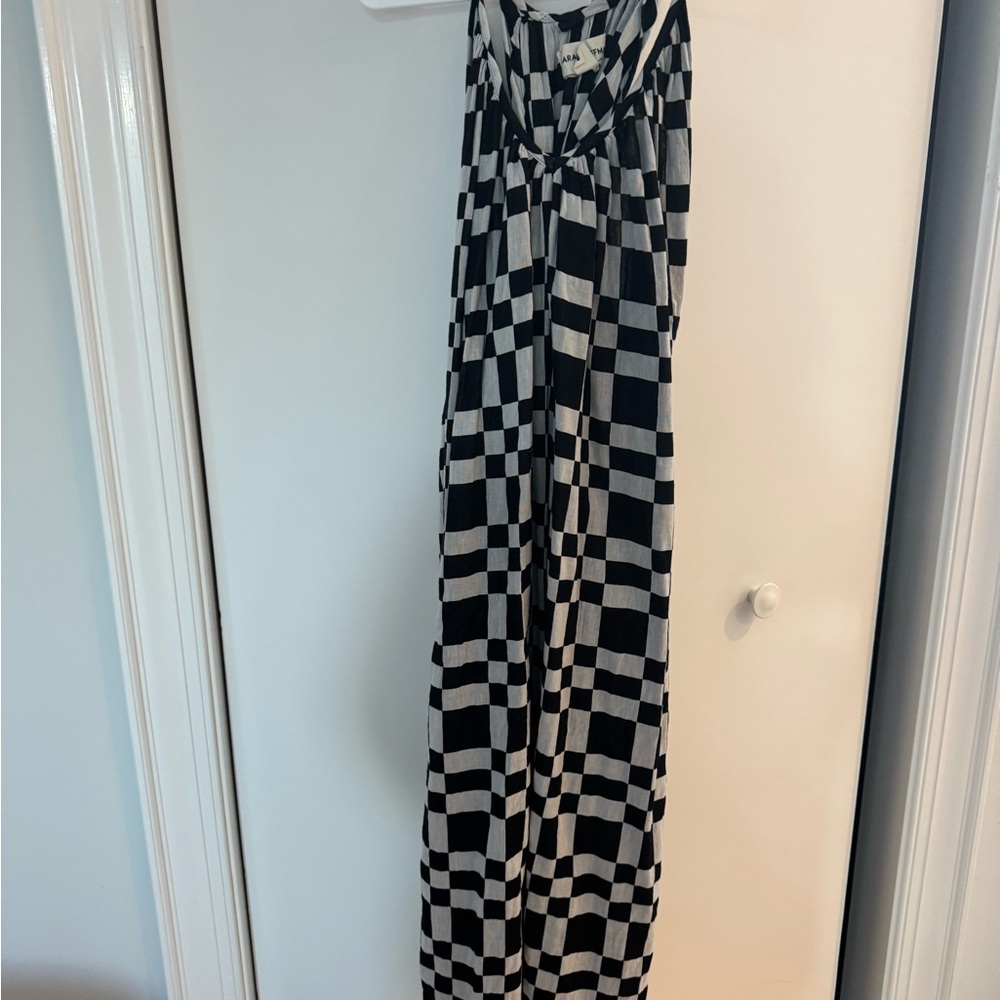 Black and White Checkered Maxi Dress
